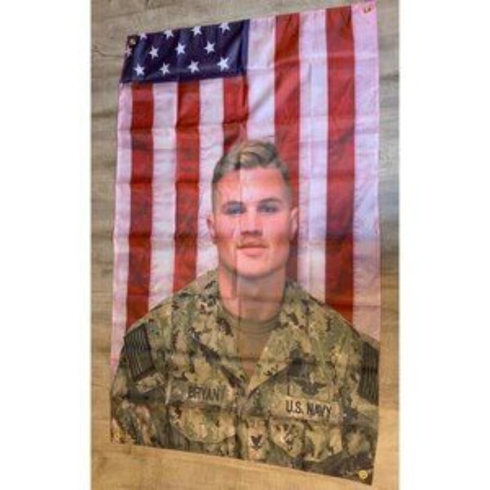 Zach Bryan USA American Flag Country Music Navy Soldier Funny Meme Flag Tapestry